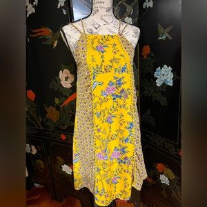 Miami by Francesca’s Yellow Floral Strapless Summer Dress